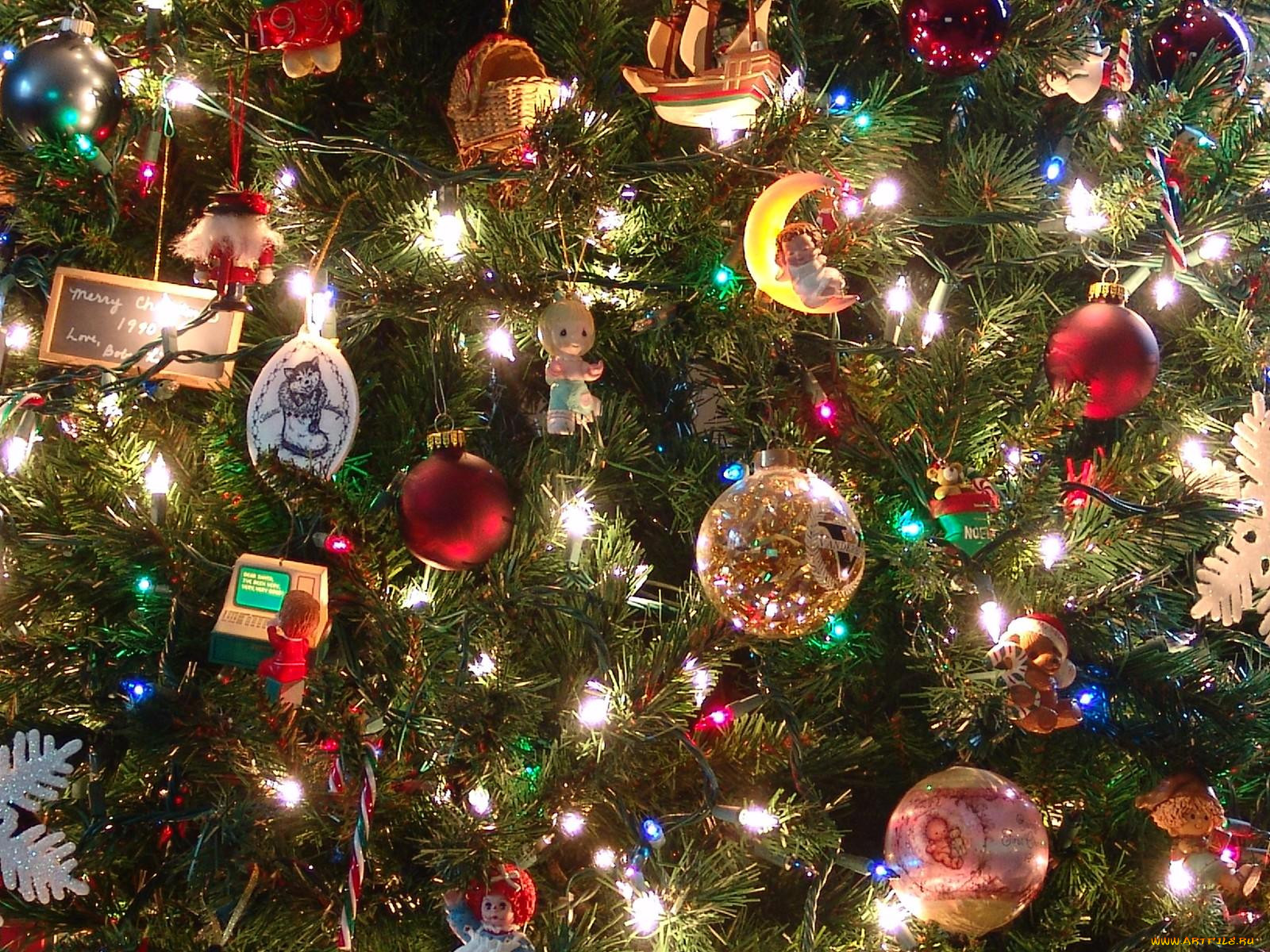 christmas, tree, closeup, , 